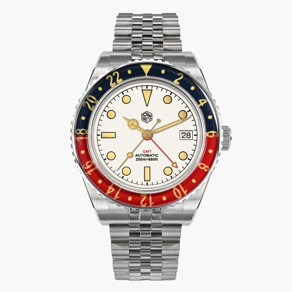 San Martin Watches for Men GMT 38mm Stainless Steel – SN0005