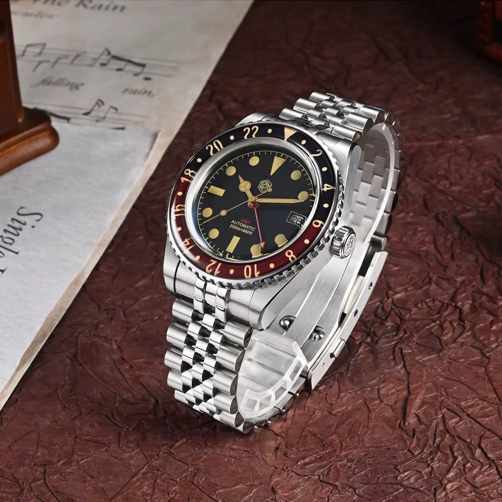 San Martin Watches for Men GMT 38mm Stainless Steel – SN0005