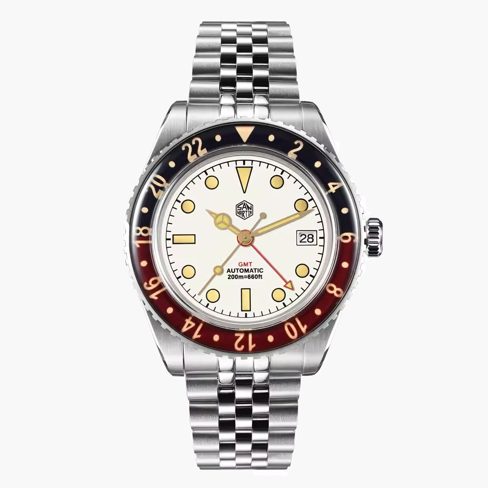 San Martin Watches for Men GMT 38mm Stainless Steel – SN0005