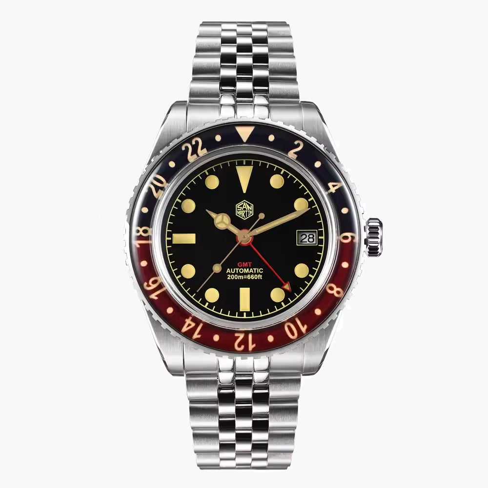 San Martin Watches for Men GMT 38mm Stainless Steel – SN0005