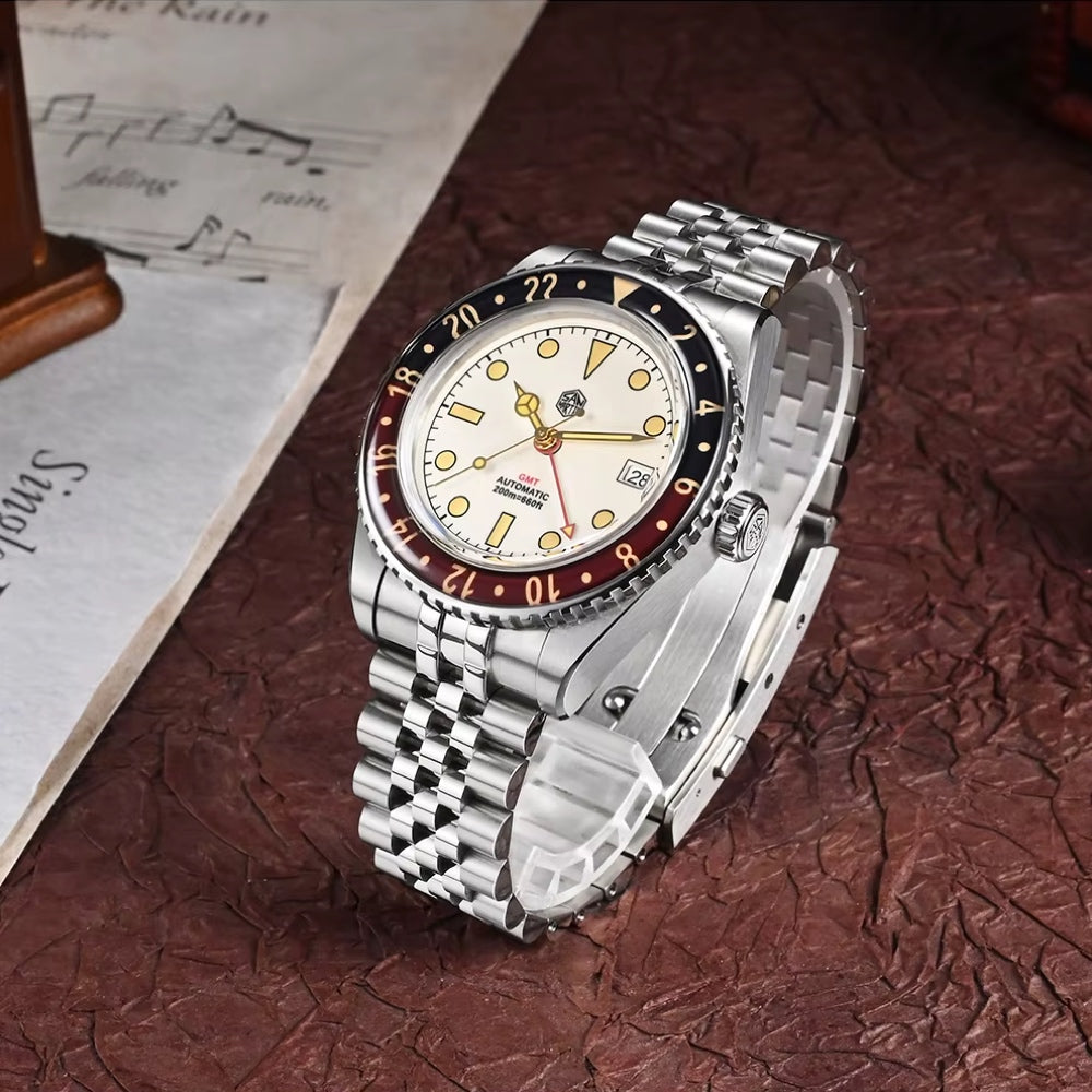 San Martin Watches for Men GMT 38mm Stainless Steel – SN0005