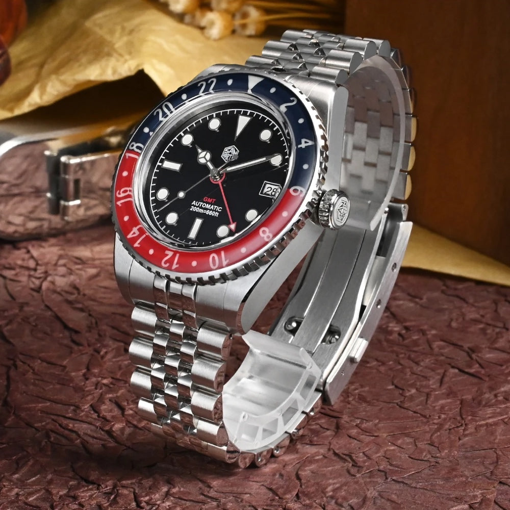 San Martin Watches for Men GMT 38mm Stainless Steel – SN0005