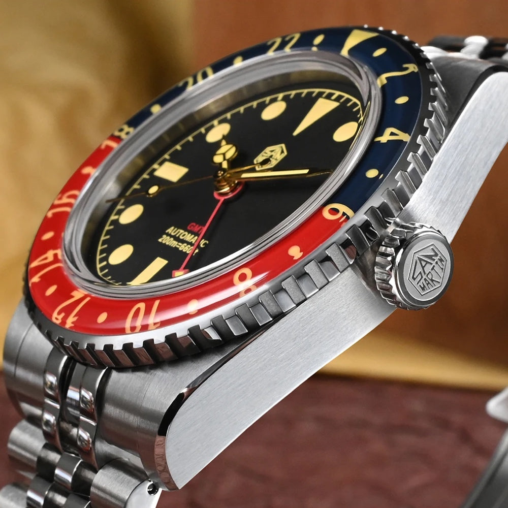 San Martin Watches for Men GMT 38mm Stainless Steel – SN0005