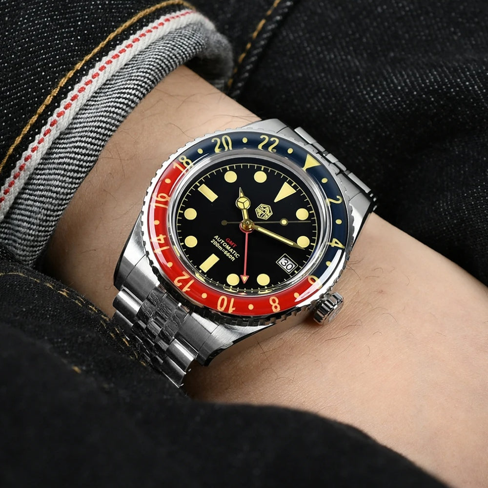 San Martin Watches for Men GMT 38mm Stainless Steel – SN0005