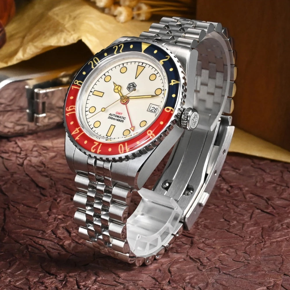 San Martin Watches for Men GMT 38mm Stainless Steel – SN0005