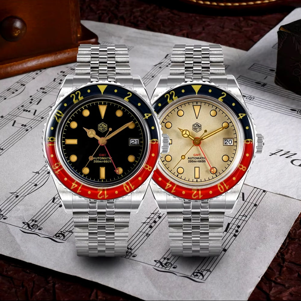 San Martin Watches for Men GMT 39mm Stainless Steel – SN0005