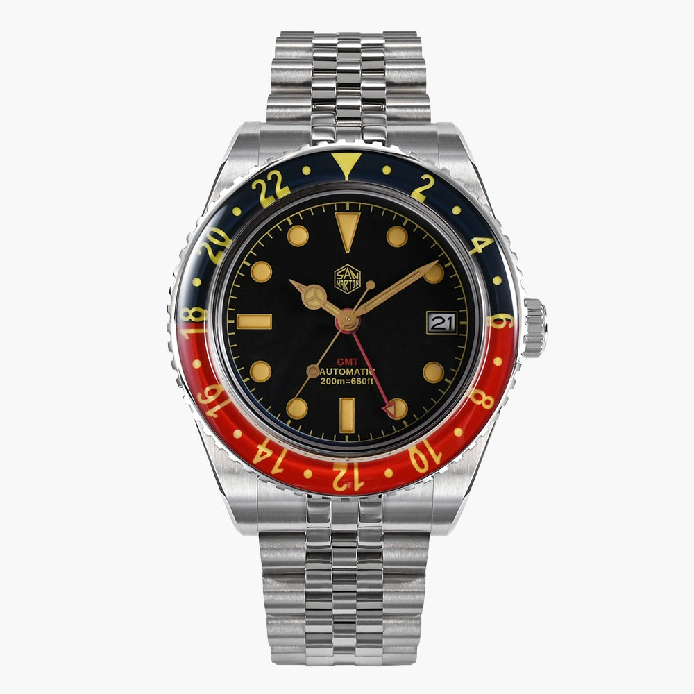 San Martin Watches for Men GMT 39mm Stainless Steel – SN0005