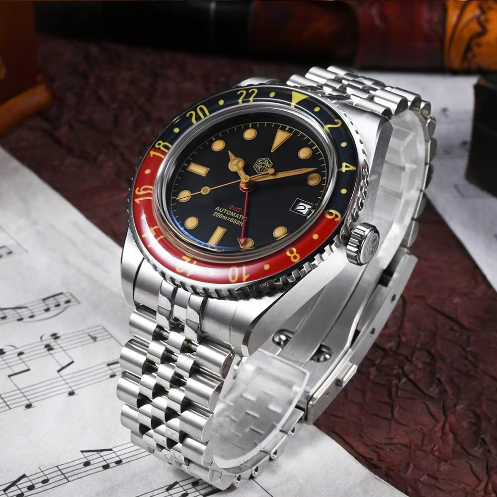 San Martin Watches for Men GMT 39mm Stainless Steel – SN0005