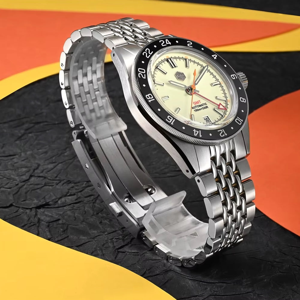 San Martin Watches for Men GMT 40mm Stainless Steel – SN0116 W