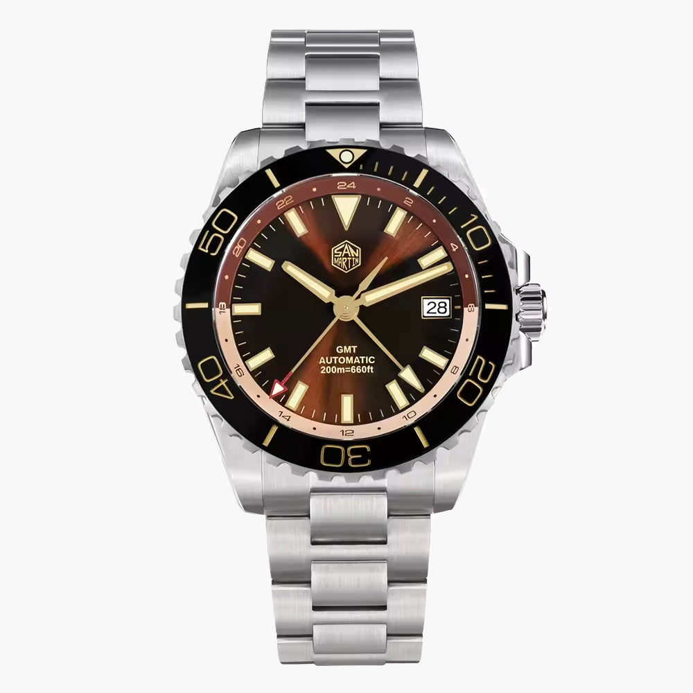 San Martin Watches for Men GMT 40mm Stainless Steel – SN0136 G