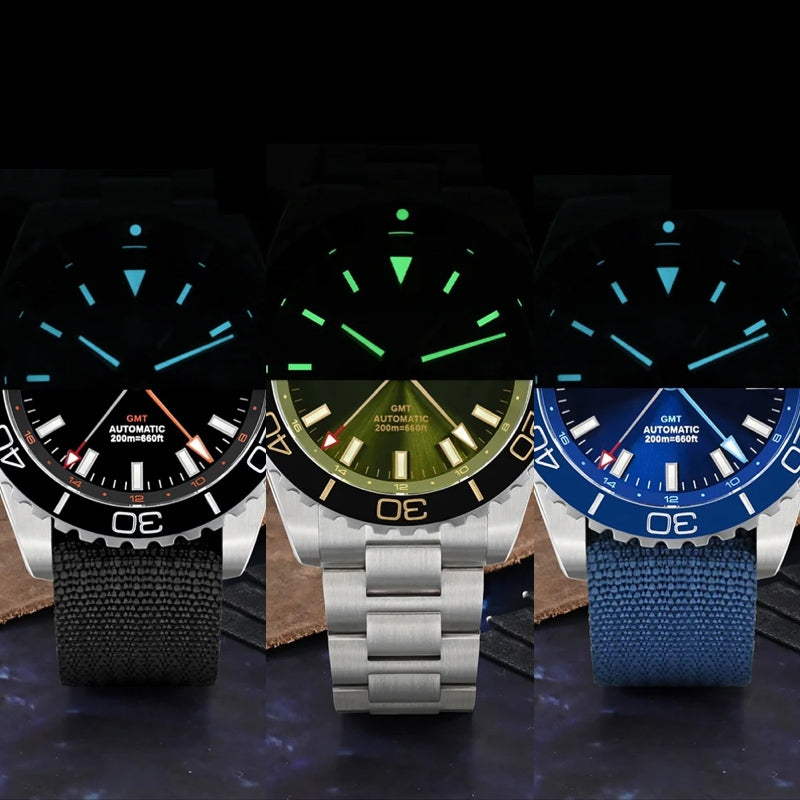 San Martin Watches for Men GMT 40mm Stainless Steel – SN0136 G