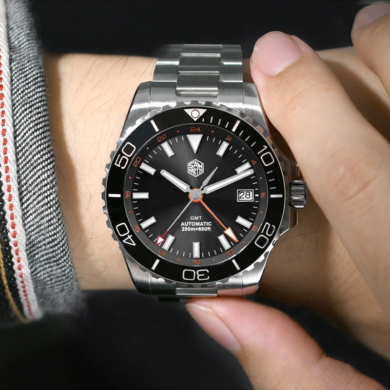 San Martin Watches for Men GMT 40mm Stainless Steel – SN0136 G